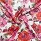 Red-Ivory-Multi Poly Floral Printed Crinkle Yoryu Chiffon Woven Fabric By the Yard
